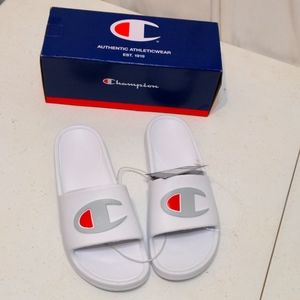 New Champion The Takeover women's white slides size 7